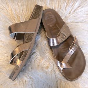 Rose Gold Cork Footbed Sandals